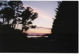 sunset over Tofino