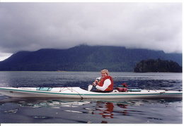 Johanna sea kayaking Ucluelet Harbour