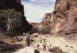 Hiking out to see cave paintings