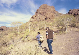 hiking to the cave paintings