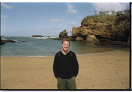 Christian along the coast of Biarritz