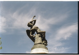 fallen angel in Retiro Park, Madrid