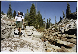 Hiking along Tenaya Canyon