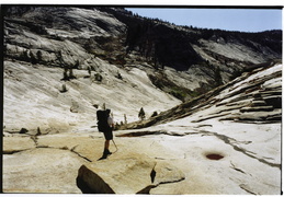 Hiking along Tenaya Canyon