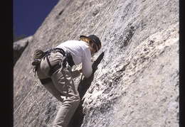 Lisa climbing