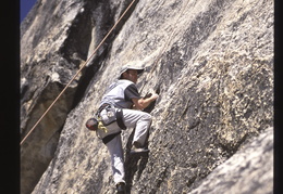 Victor climbing