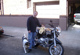 Christian, Ellie & new bike