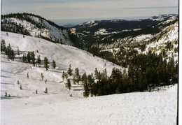 a shot of the surrounding mountains