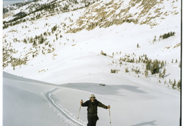 Steve making his way up the slope