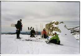 Group shot at the top of the slope