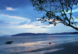 Sunset along Ao Nang beach