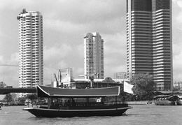 wooden boat on Chao Praya