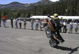 standing wheelie