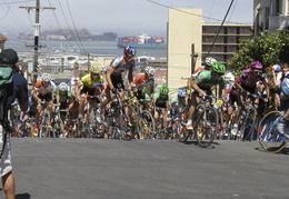 Riders cresting the King of the Hill