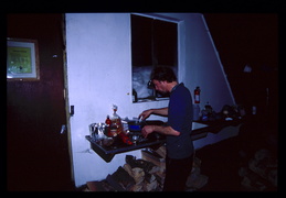 David cooks up some dinner