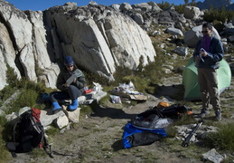 hanging out at the camp