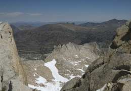 looking back along the route