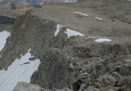 looking back down from the summit