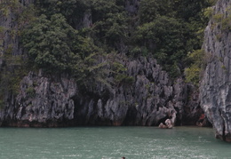 paddlers on Ha Long Bay