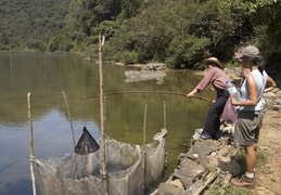 visiting a family of fishermen on Cat Ba Island