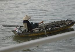 paddling by foot