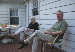 hanging out on the deck