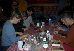 Scrabble back at the yurt