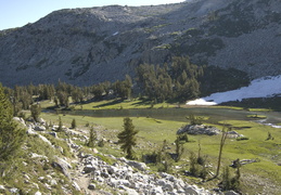 looking back to our campsite