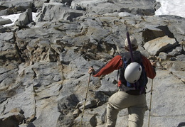 Jim starting the ascent