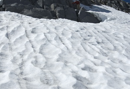 Jim above the bergschrund