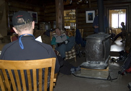 relaxing at Tioga Pass Resort