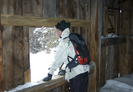 Earl checking out an abandoned building