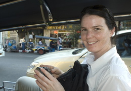 Meghan on a Tuk Tuk