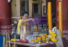 lighting incense