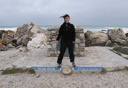 Meghan at the Southern-most point in Africa