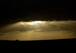 sunset along the South African plains