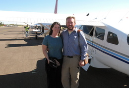 Meghan & Christian at the airport