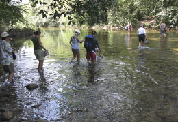 crossing the river