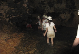 hiking through the ATM cave