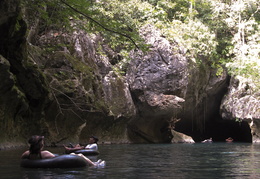 approaching the entrance to the next cave