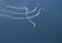 Aerial acrobatics before the main event