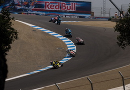 Riding in the corkscrew at Laguna Seca