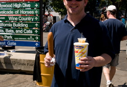 corn dog & orange julius