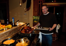 Preparing Thanksgiving dinner