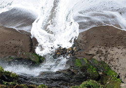 looking down on the waterfall