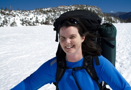 Meghan on the frozen lake