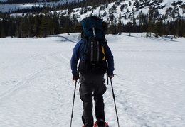 Christian hiking across the lakes