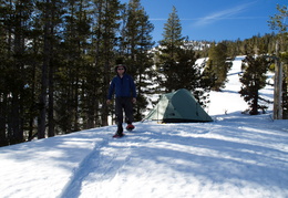 the walk between the tent and the lounge