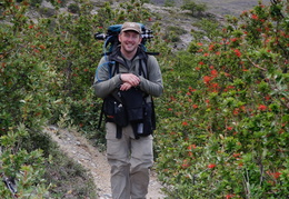 hiking along the trail