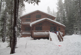 Tahoe Donner house in the snow